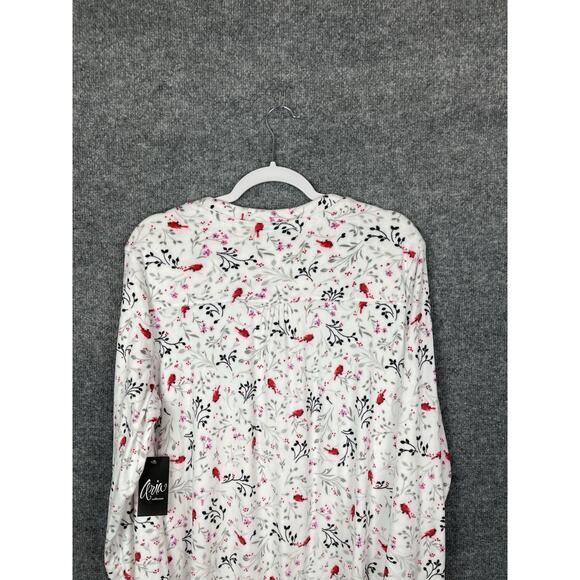 Aria Women’s Long Sleeve Stretch Velour 44" Sleepwear Nightgown, Size XL 16-18 - Picture 10 of 12